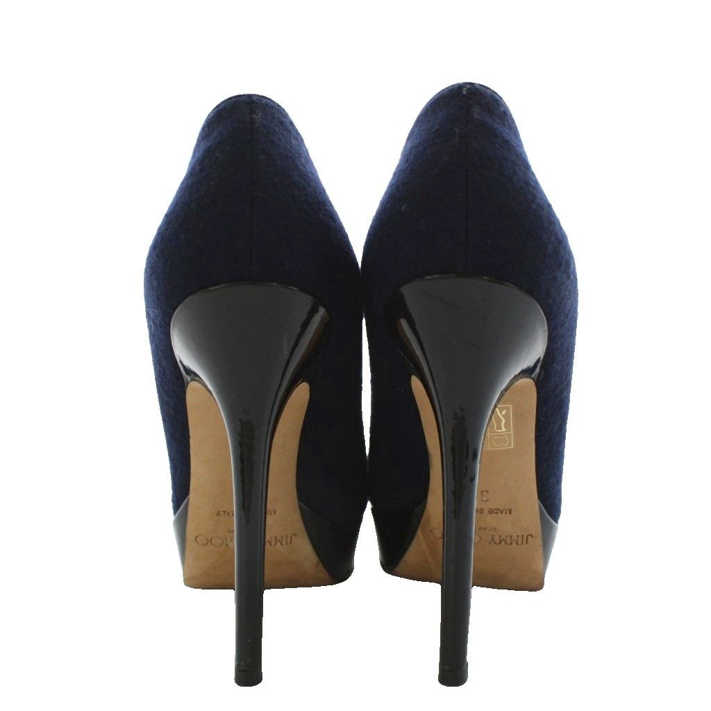 ジミーチュウ　紺色パンプス JIMMY CHOO ジミーチュウ レディース パンプス ハイヒール ピンヒール
