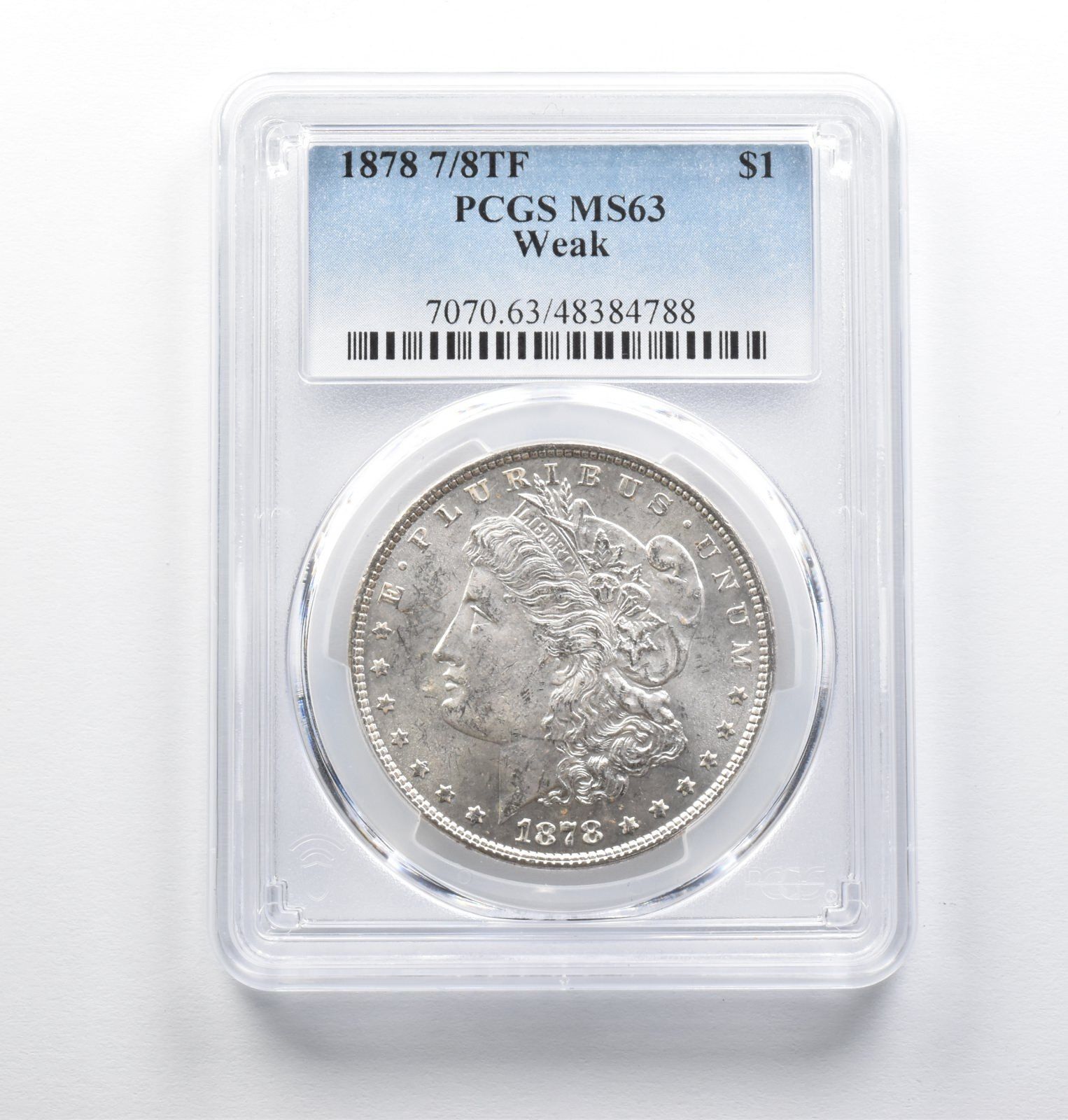 MS63 1878 7/8TF 弱いモルガン銀貨 PCGS *0887 - メルカリ