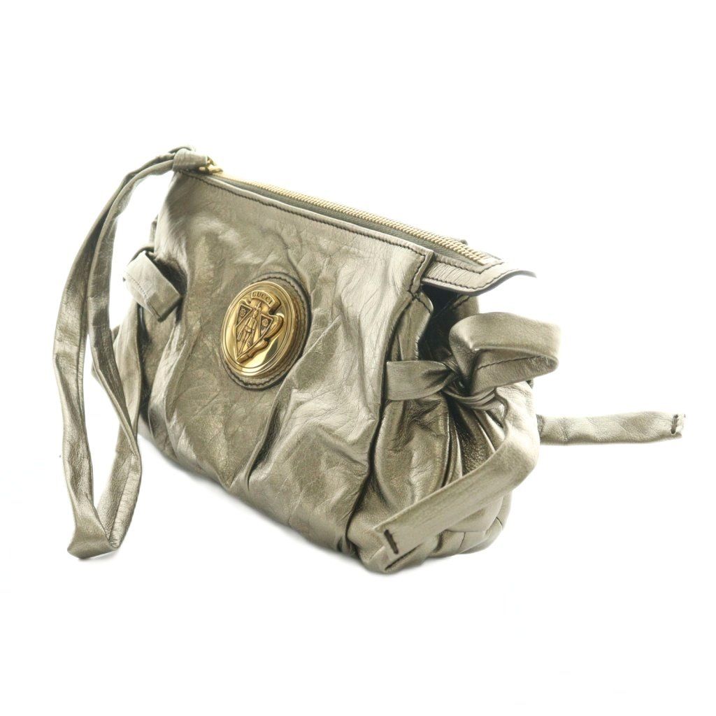 グッチ GUCCI クラッチバッグ パーティバッグ リボン シルク サテン