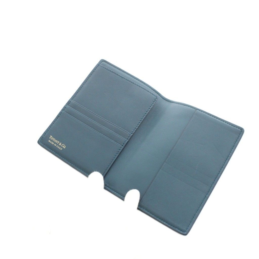 ティファニー TIFFANY & CO. パスポートケース レザー 緑 グリーン