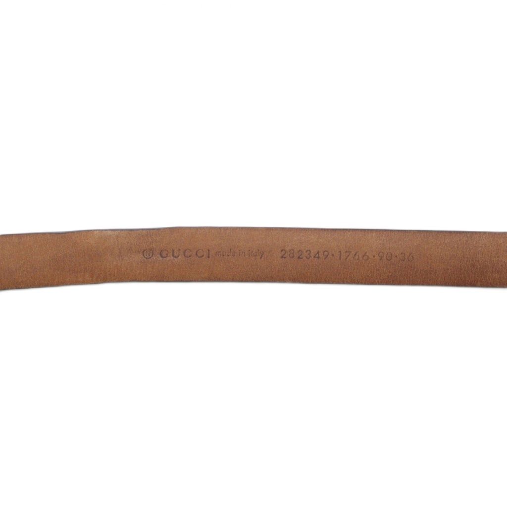 グッチ GUCCI ホースビットバックルベルト レザー ロゴ 茶 ブラウン