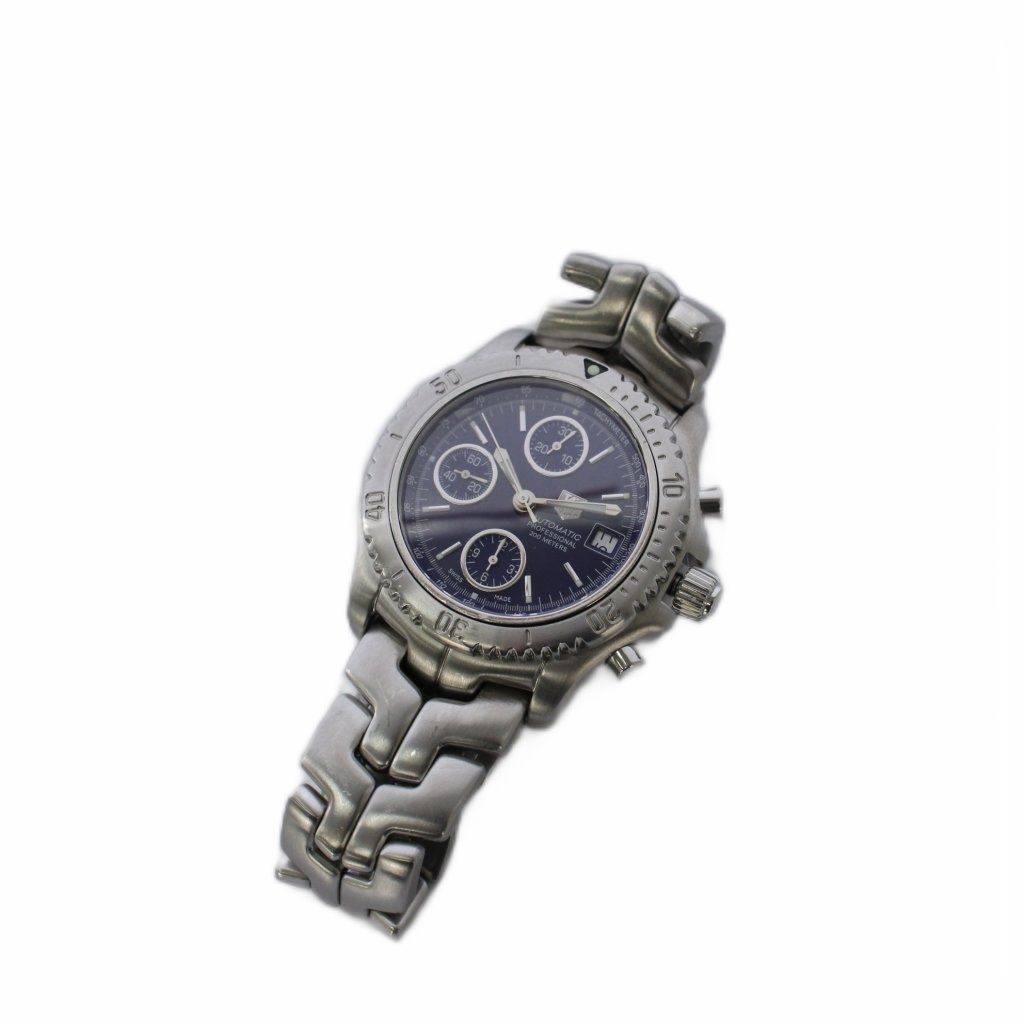 TAG HEUER タグホイヤー リンク クロノグラフ 自動巻き CT2110 タグホイヤー TAG HEUER リンク 腕時計 自動巻 クロノグラフ 黒文字盤