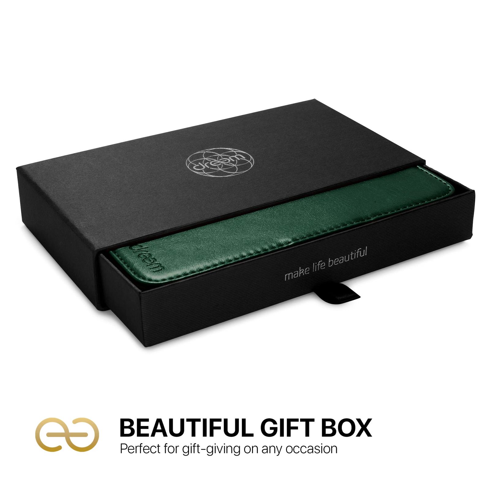 Dreem フィボナッチ iPhone 14 Pro Max用 グリーン 新品 Dreem フィボナッチ（Fibonacci）2イン1 財布型ケース Apple