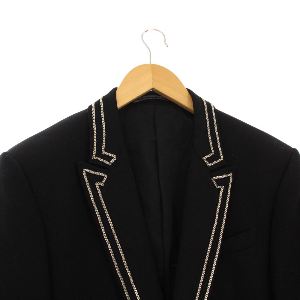 GIVENCHY ジバンシィ 16SS チェーン テーラードジャケット 48 ジバンシィ GIVENCHY 16SS チェーン テーラードジャケット 1B 50 黒