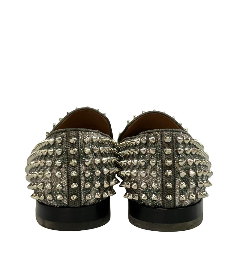 Black Louboutin Christian ローファー　厚底 Spikesブラック スタッズ　ルブタン　Dandelion Dandelion Loafers Leather Spikes 靴