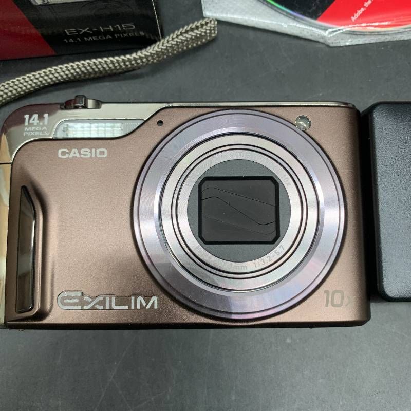C403 カシオ CASIO EXILIM EX-H15 ブラウン 動作OK デジカメ