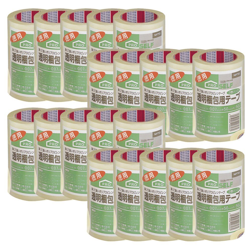 ニトムズ 透明梱包用テープ No 3303 50 mm m 3巻入り J 6040