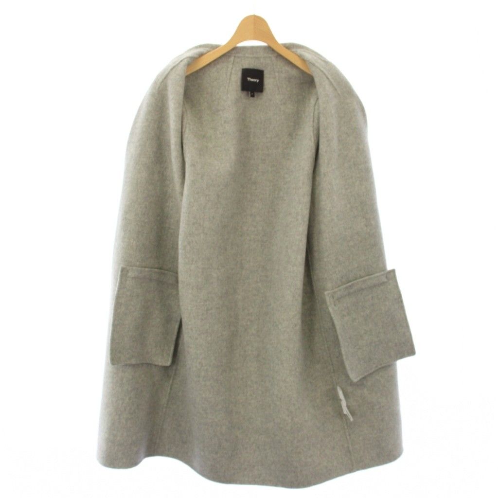 セオリー Theory NEW.DIVIDE PEIRETTE.DF チェスターコート カシミヤ混
