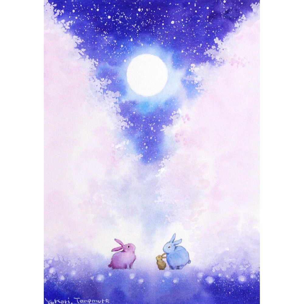 Cherryさま専用1月（原画）鈴の音が響く夜に【水彩画】ほか　6点おまとめ Cherryさま専用1月（原画）鈴の音が響く夜に【水彩画】ほか 6点お