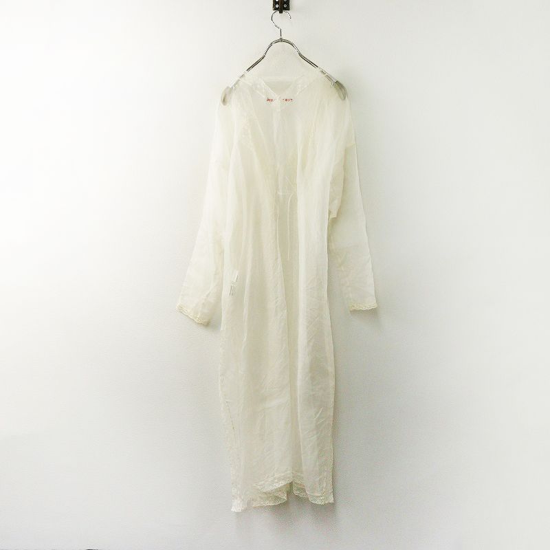 美品 2021 トワヴァーズ TOWAVASE Jon LEAVERS レースシルクロング  