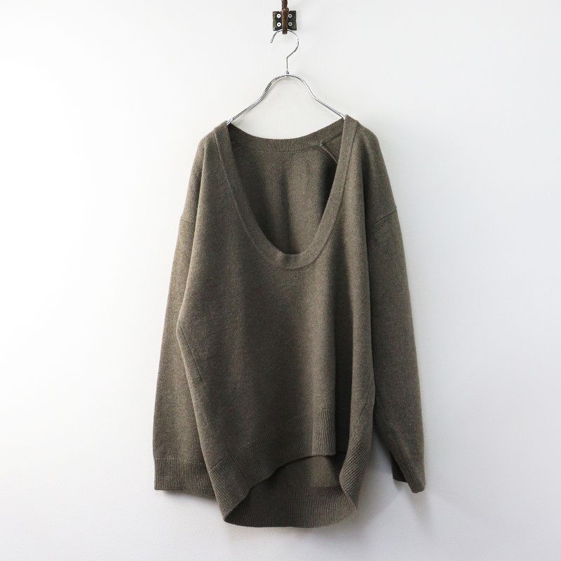 美品 定価23100円 2025AW プラージュ Plage MY_Uneck ニット M グレー