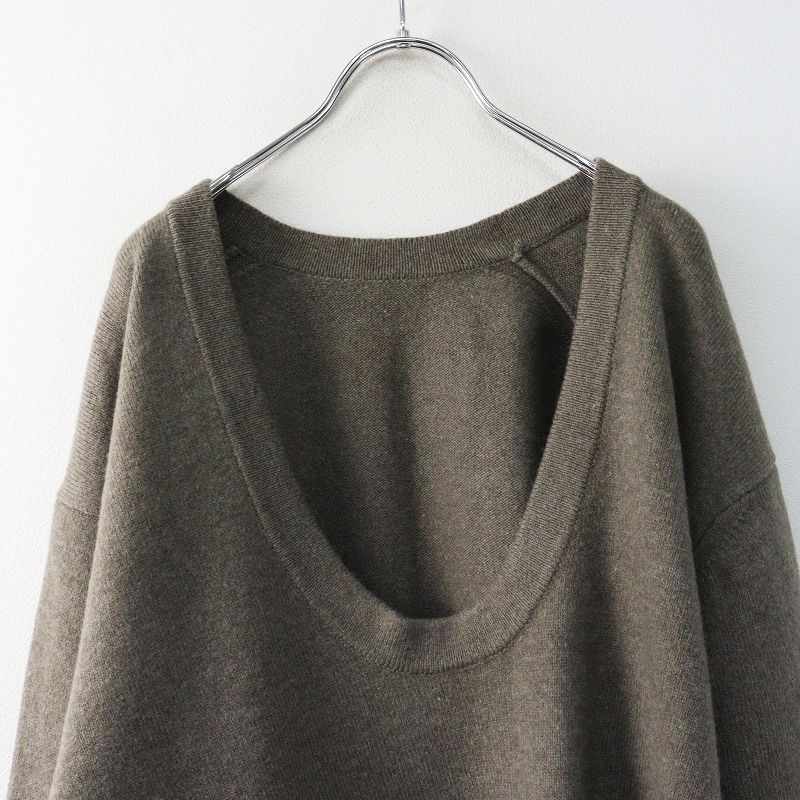 美品 定価23100円 2025AW プラージュ Plage MY_Uneck ニット M グレー