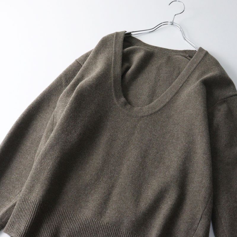 美品 定価23100円 2025AW プラージュ Plage MY_Uneck ニット M グレー