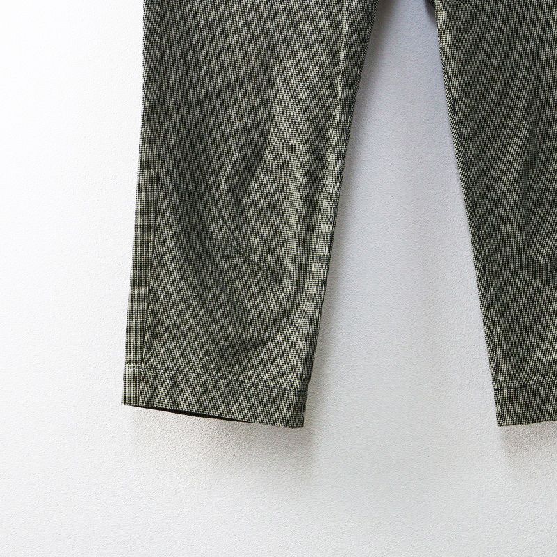 新品未使用 パラスパレス 洗える インディゴ染め マイクロ千鳥柄 タックパンツ 16／-インディゴ千鳥タックパンツ