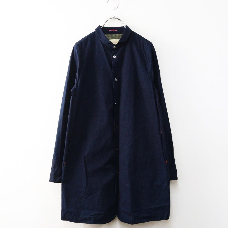 パラスパレス Pal'las Palace レザー使いインディゴ染めコート 2