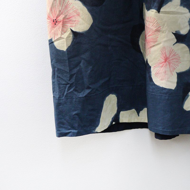 パラスパレス Pal'las Palace インディゴ抜染花柄ワンピース 2