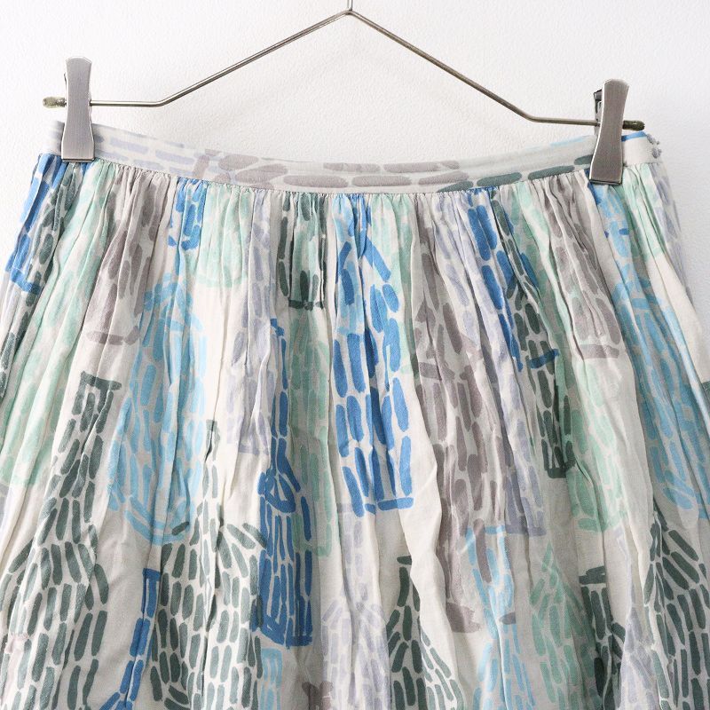 【お値下げ再出品】ミナペルホネン☆flairギャザースカート☆36♪ ミナペルホネン | flairのギャザースカート