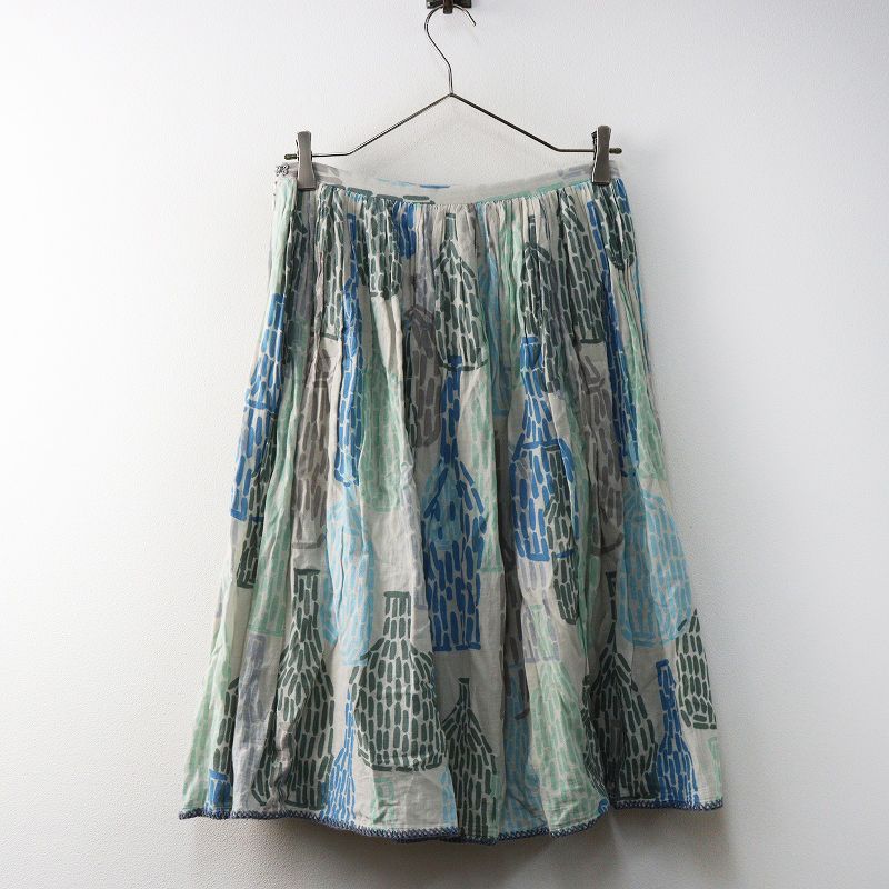 【お値下げ再出品】ミナペルホネン☆flairギャザースカート☆36♪ ミナペルホネン | flairのギャザースカート