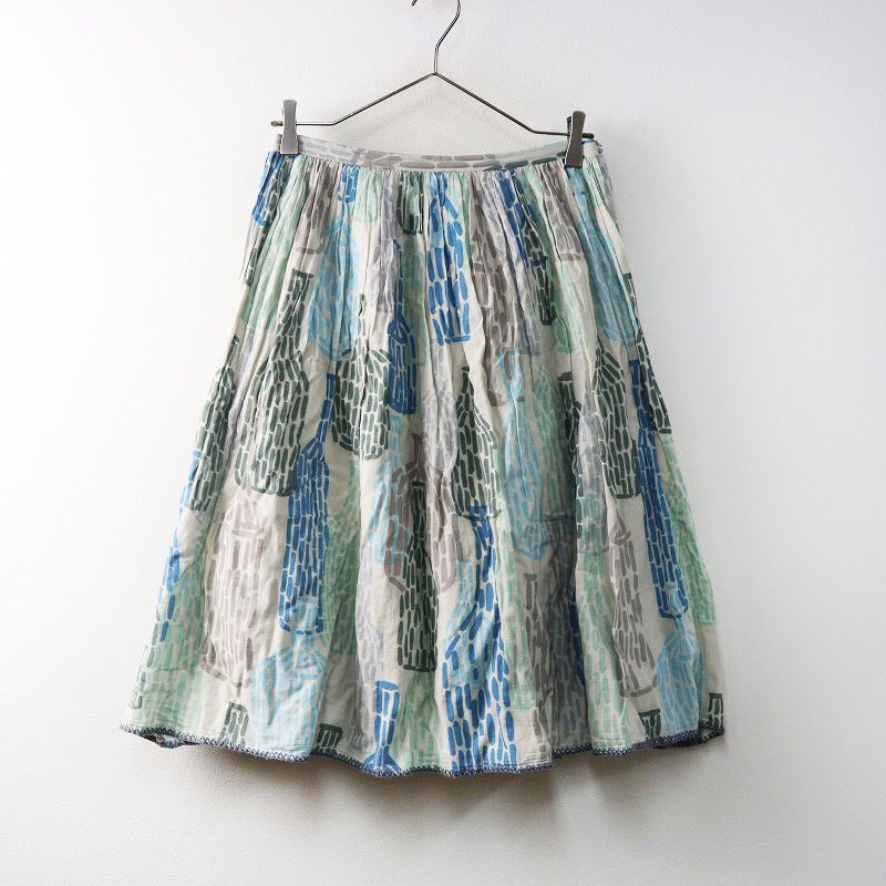 ミナペルホネン mina perhonen Bottle スカート 36｜グレー ボトムス