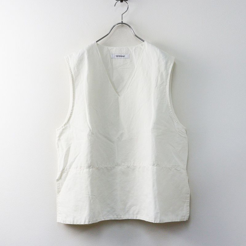 2025 SS ヴェリテクール Veritecoeur VC 2644 ウォッチアウトベスト F オフホワイト トップス ノースリーブ ジレ