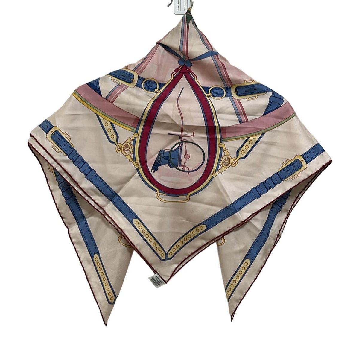 HERMES(エルメス) スカーフ カレ90 ピンク×ブルー×マルチ En Roue