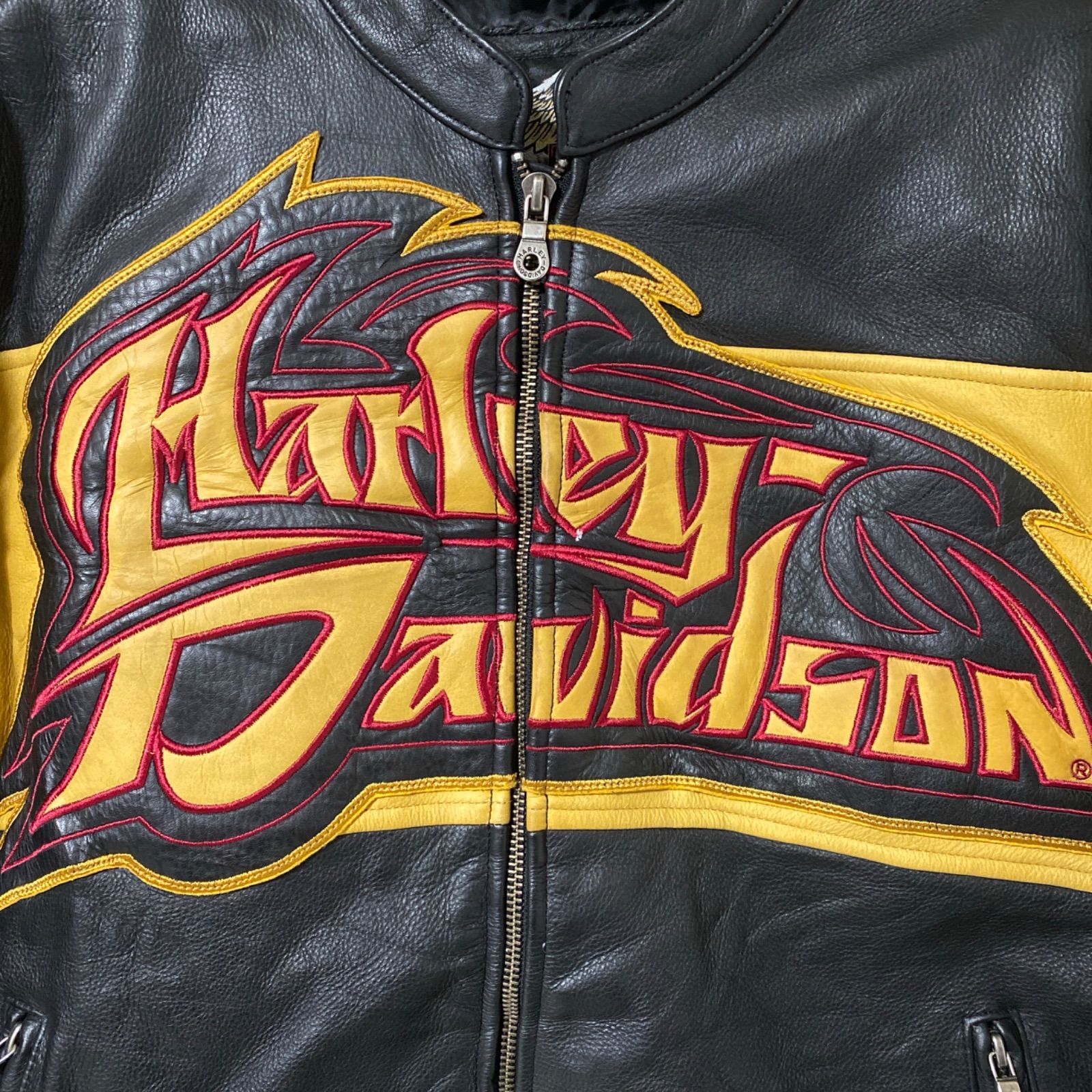 【限定SALE 超メルカリ市期間】革ジャン ハーレーダビッドソン Mサイズ 美品 Mサイズ ハーレーダビッドソン 純正ライダースジャケット W