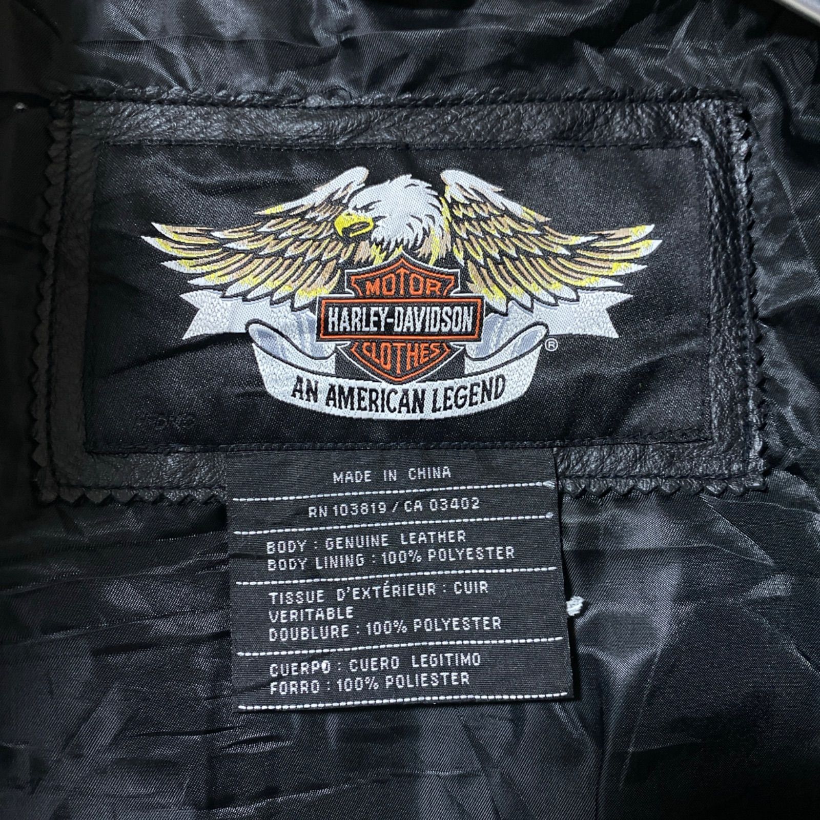 ハーレーダビッドソン Harley-Davidson アウター M ブラック 黒
