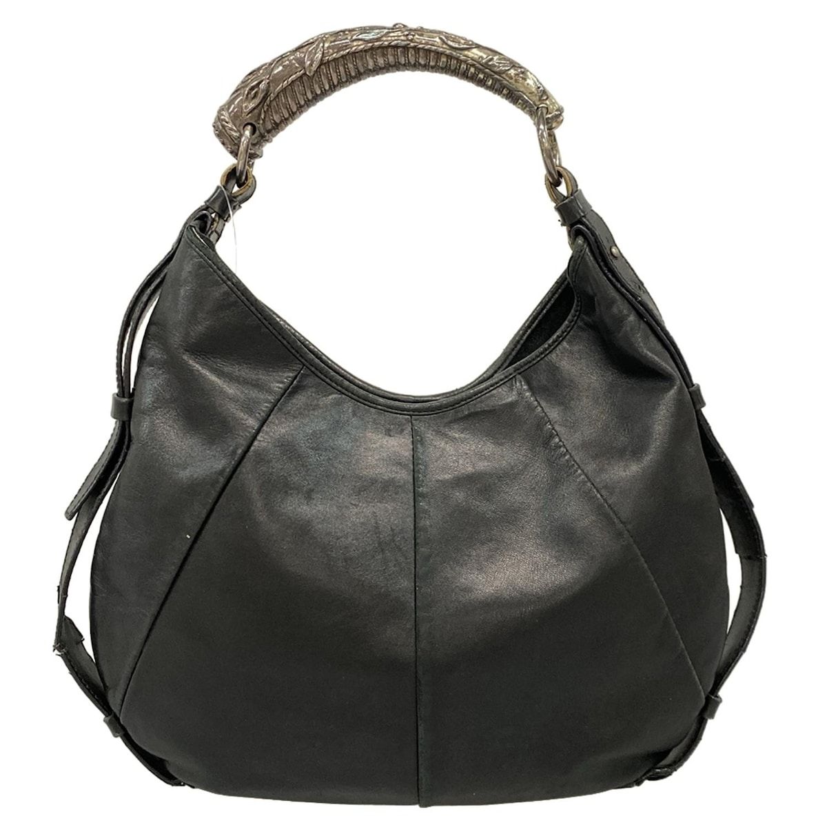 YvesSaintLaurent rivegauche (YSL)(イヴサンローランリヴゴーシュ) ショルダーバッグ モンバサ 95361 ダークブラウン レザー Yves Saint Laurent rive gauche サンローラン （SAINT LAURENT