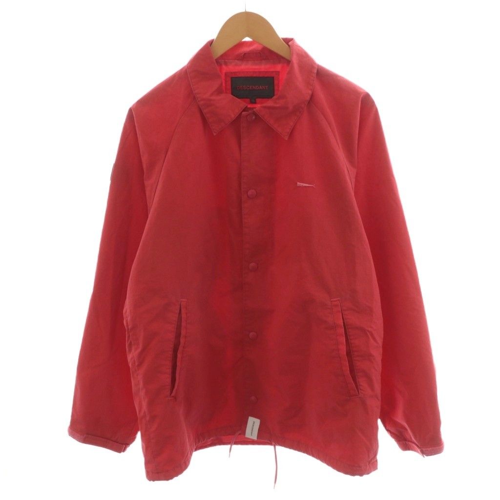 ディセンダント DESCENDANT コーチジャケット ロゴ ナイロン 2 赤
