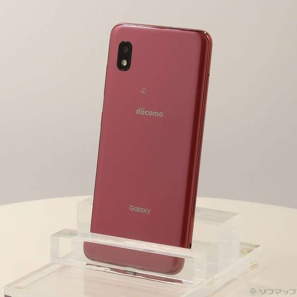 中古品〕 GALAXY A21 64GB レッド SC-42A docomoロック解除SIMフリー