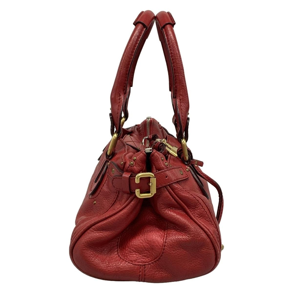希少】Chloe パディントン 赤 レザー ハンドバッグ ☆クロエChloe