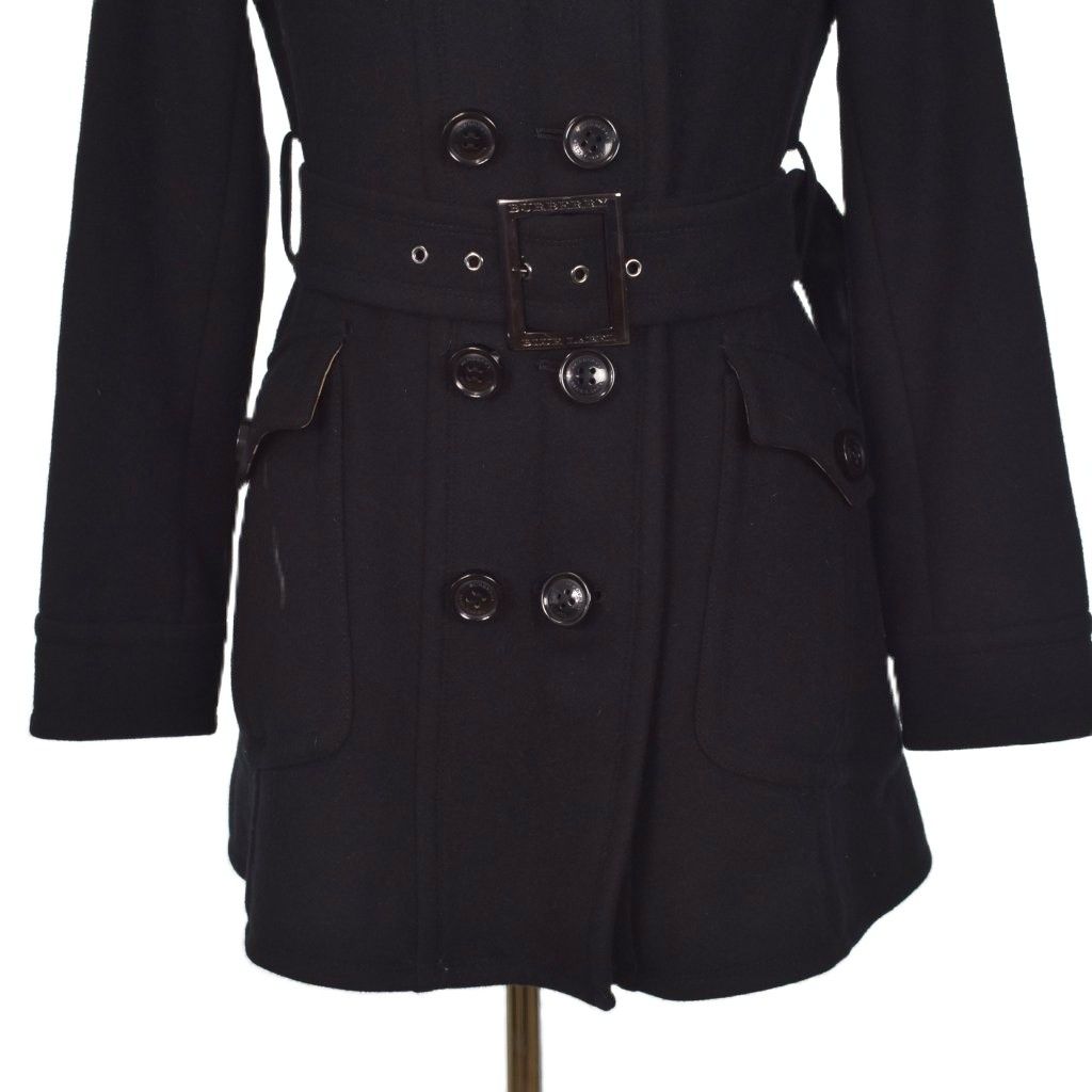 【ノブさん専用】バーバリーブラックレーベル 裏地：ノバチェック柄 ウール コート バーバリーブルーレーベル BURBERRY BLUE LABEL ダブル ショートコート