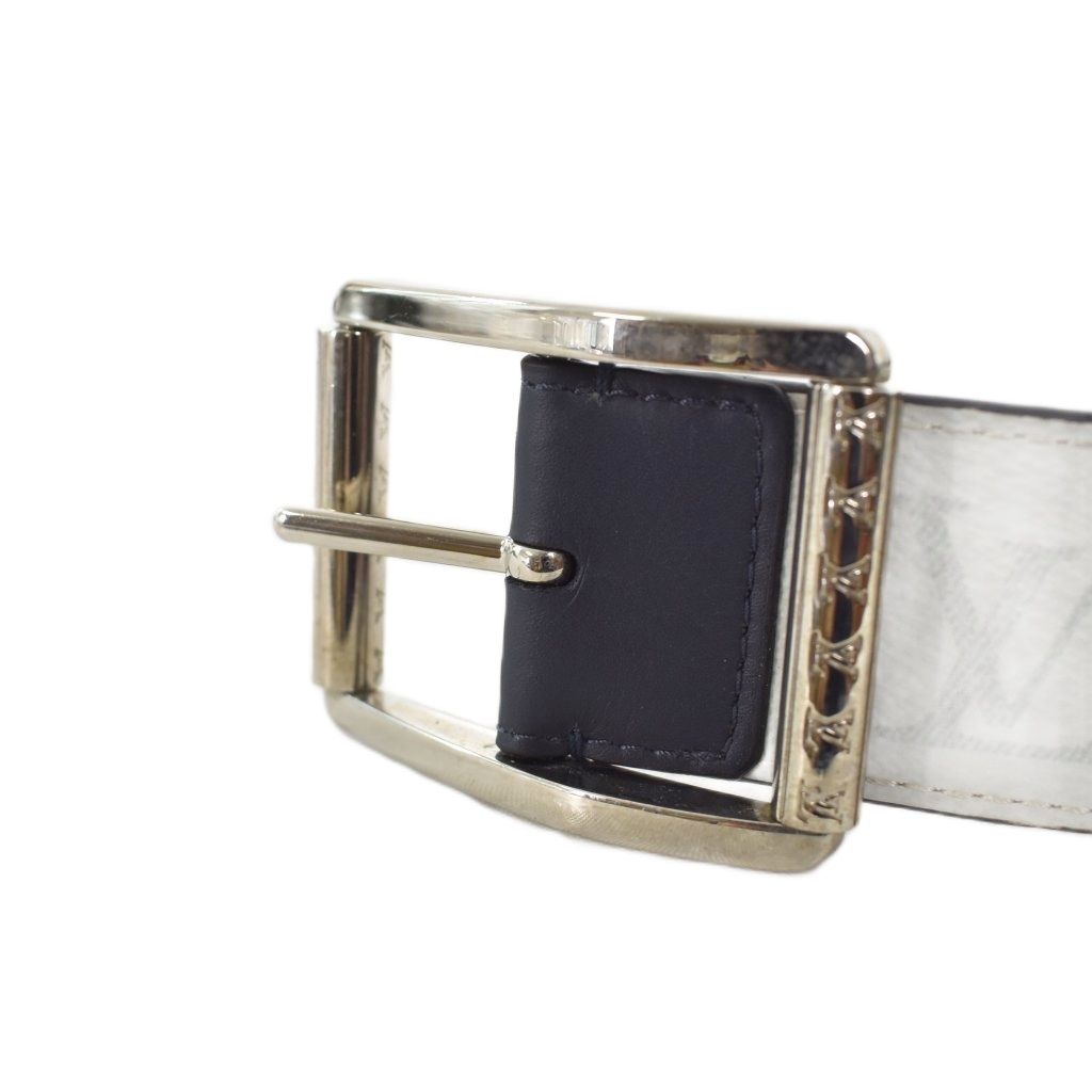 ルイヴィトン LOUIS VUITTON モノグラムブロン ベルト 85/34 白