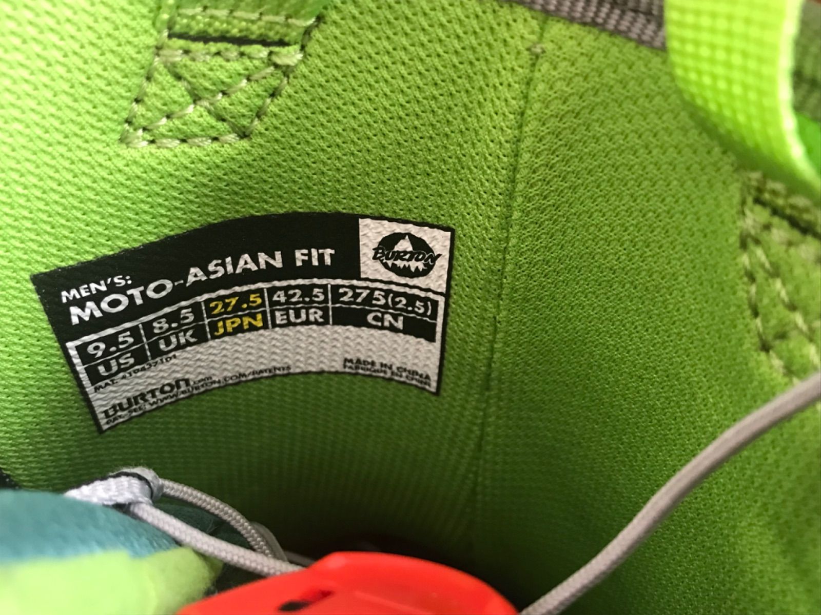 極美品 使用僅か Burton バートン MOTO ASIAN-FIT 27.5cm スノーボード