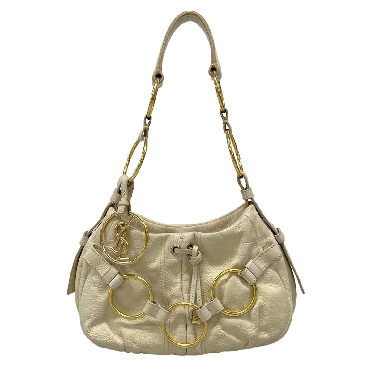 Yves Saint Laurent リブゴーシュ ターコイズ ハンドバッグ Yves Saint Laurent リブゴーシュ ターコイズ ハンドバッグ