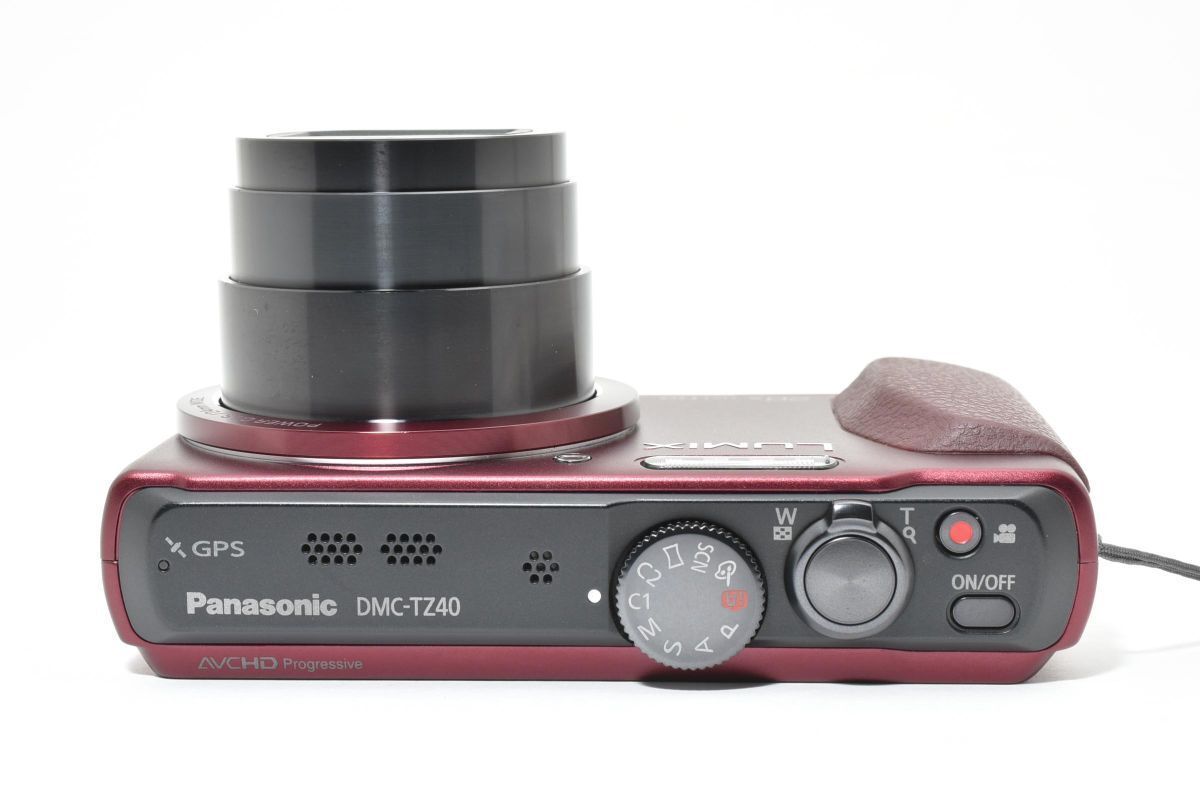 美品 Panasonic LUMIX DMC-TZ40 レッド 充電ケーブル付き AYM4855#112