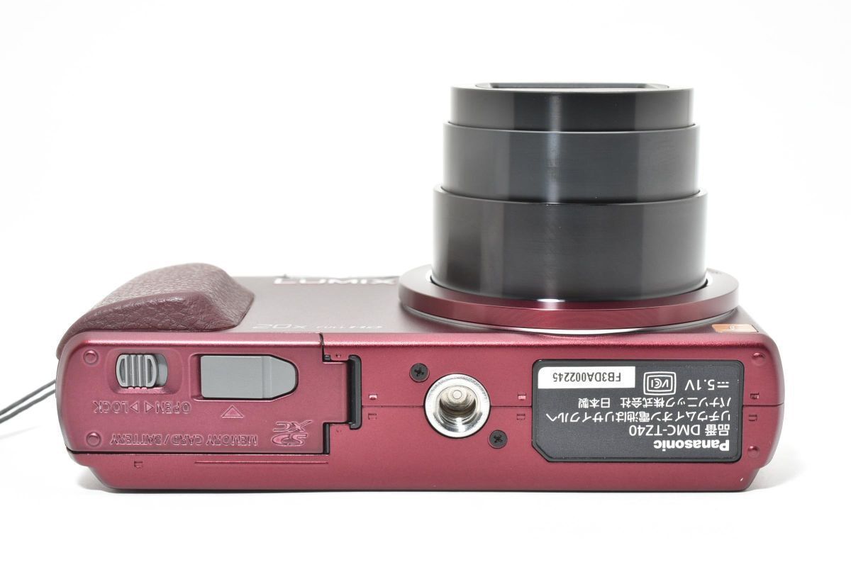 美品 Panasonic LUMIX DMC-TZ40 レッド 充電ケーブル付き AYM4855#112