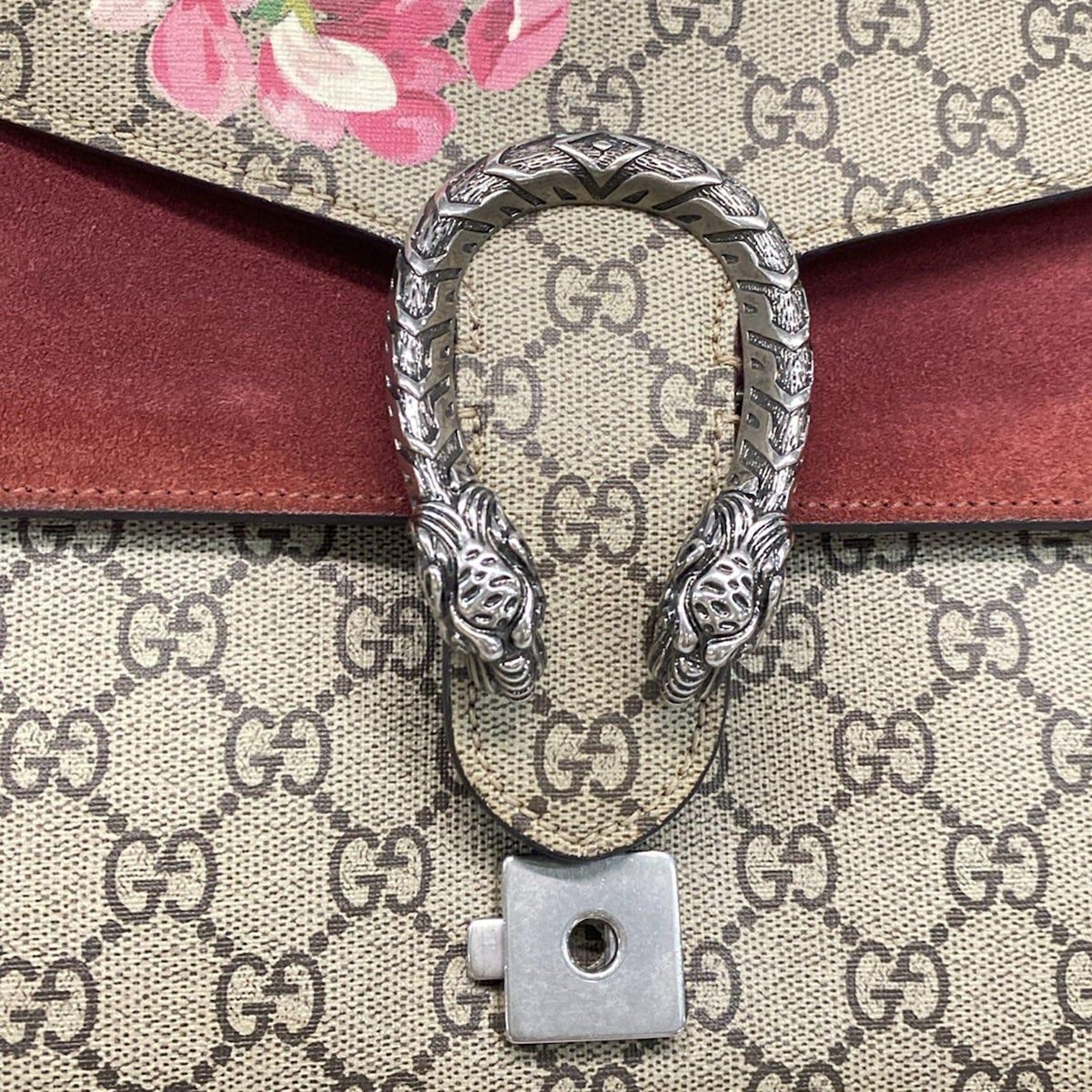 GUCCI(グッチ) ショルダーバッグ ディオニュソス,GGブルームス 400249 ベージュ×ピンク×マルチ チェーンショルダー GUCCI - GUCCI(グッチ) ショルダーバッグ ディオニュソス/GGブルームス