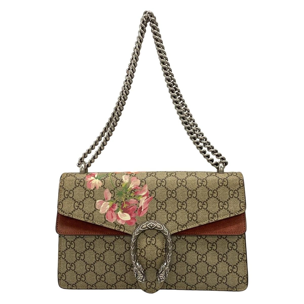 GUCCI(グッチ) ショルダーバッグ ディオニュソス,GGブルームス 400249 ベージュ×ピンク×マルチ チェーンショルダー GUCCI(グッチ) ショルダーバッグ ディオニュソス,GGブルームス 400249