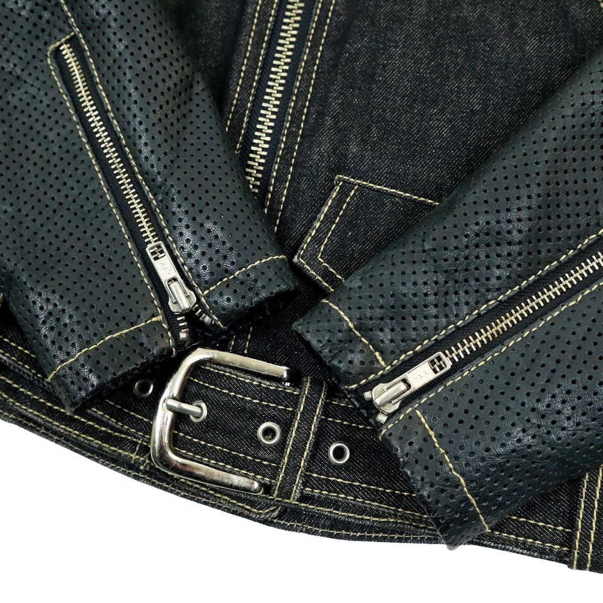 B3672】【パンチングレザー】DEGNER デグナー ダブルライダース 