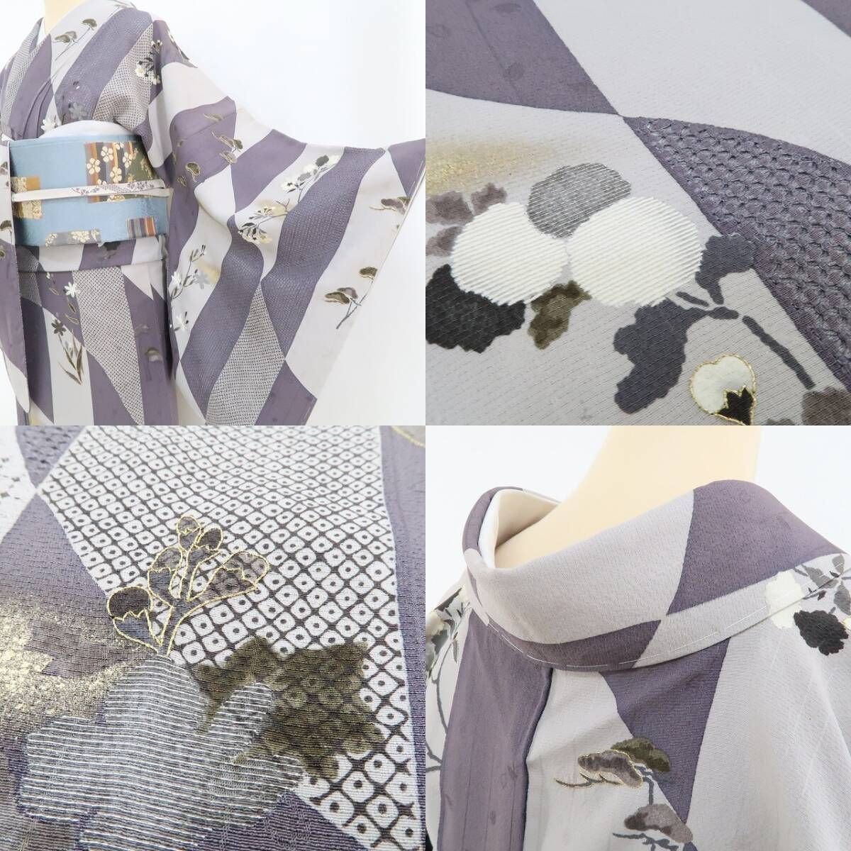 ❁tomihisa❁未着用 スワトウ刺繍 着物“自分色のフォーカス…心に同調