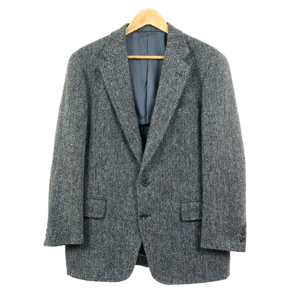 ジェイプレス　ハリスツイード テーラードジャケット　ウール　オンワード樫山 B3676】【新品同様】【日本製】J.PRESS×HARRIS TWEED ジェイプレス