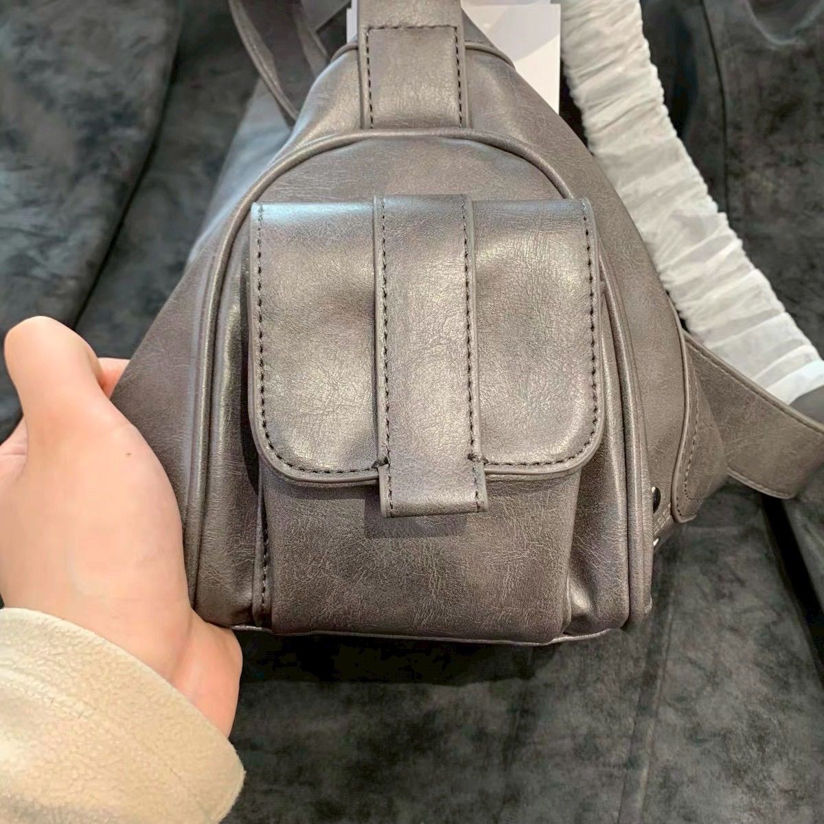 Matin Kim] RIVET POINT QUAD SHOULDER BAG - メルカリ