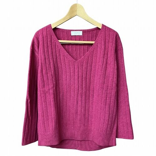 スローブ イエナ SLOBE IENA Vネック ニット セーター 長袖 ピンク