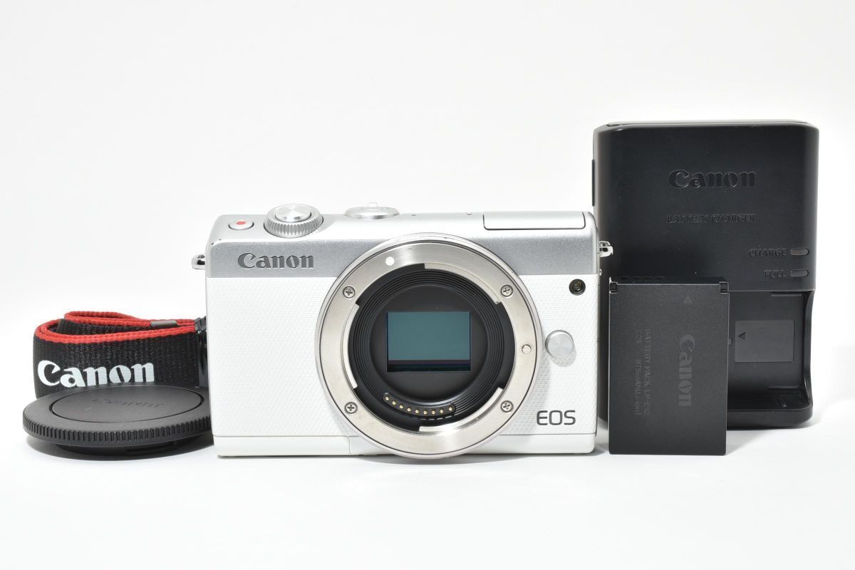 美*咲様 【美品】Canon EOS M100 ホワイト バッテリーチャージャー 美品 Canon EOS M100 ボディ ホワイト 充電器付き ARYM5286#361 - メルカリ