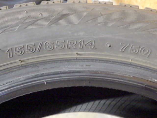 SR503】送料無料○2022年製造 約7部山○BS BLIZZAK VRX2○155/65R14○4