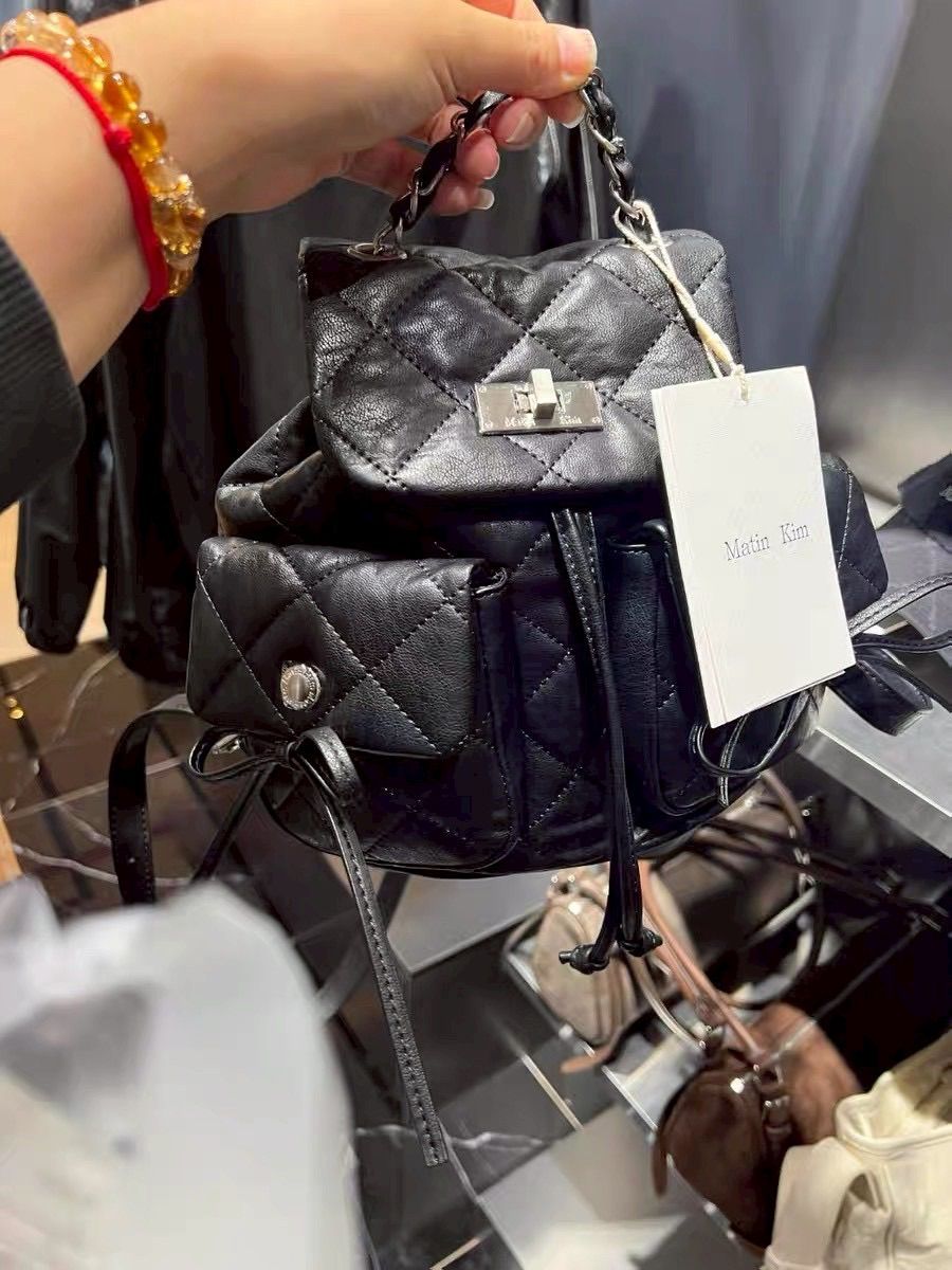 Matin Kim] DOUBLE POCKET QUILTING MINI BACKPACK - メルカリ