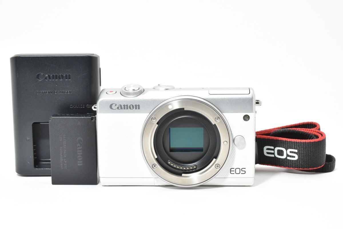 美品 Canon EOS M100 ボディ ホワイト 充電器付き ARYM5287#361 - メルカリ