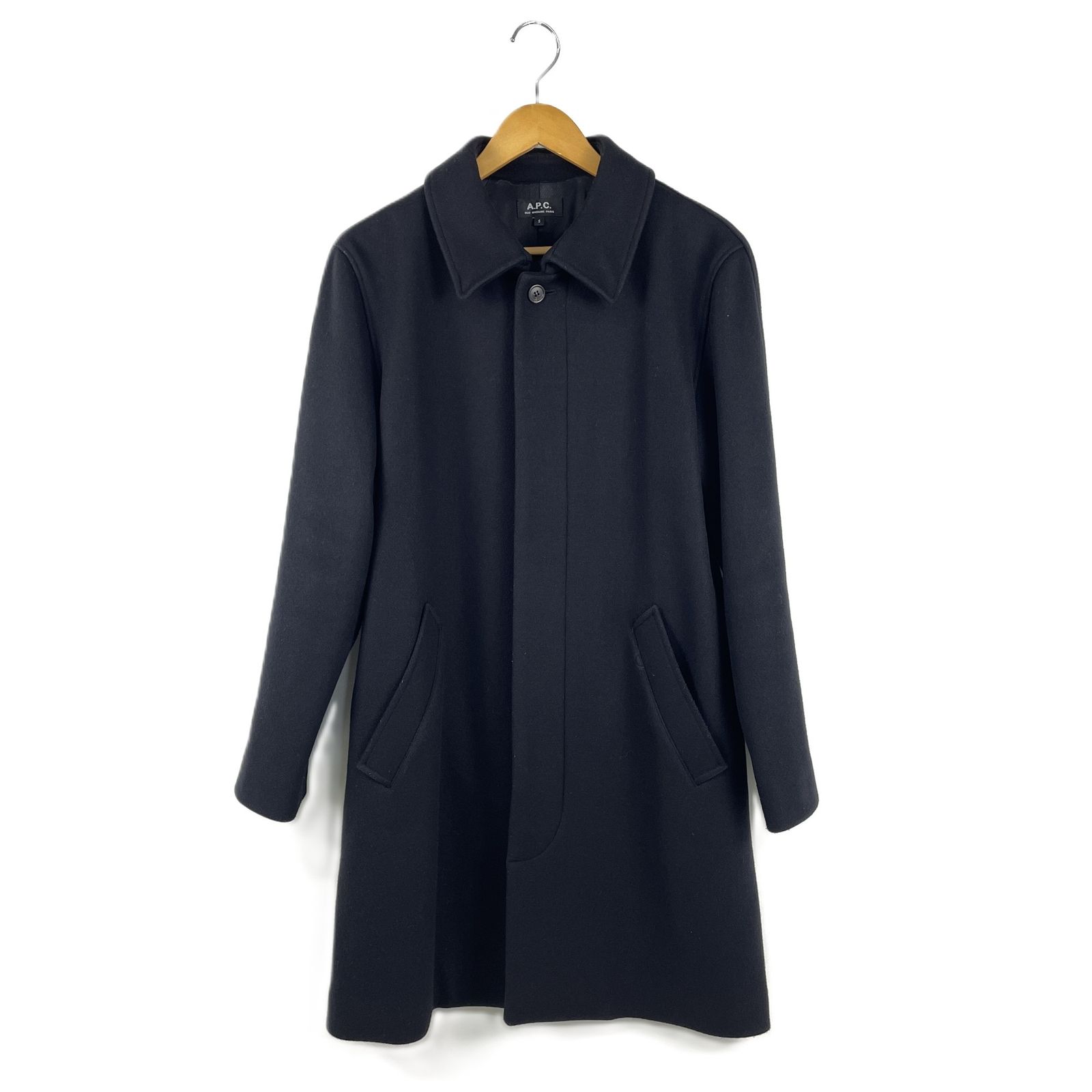 A.P.C. ウールコート　サイズ34【12/23から発送停止します1/10】 A.P.C. APC アーペーセー 24176-1-25371 ウールステンカラーコート