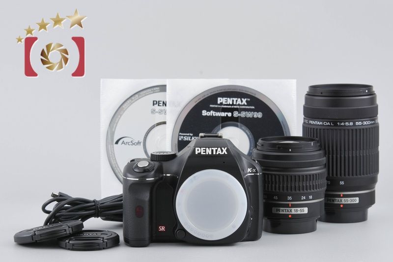 【中古】PENTAX ペンタックス K-x ダブルズームレンズキット ブラック シャッター回数僅少 PENTAX ペンタックス 【中古】PENTAX ペンタックス K-x ダブルズーム